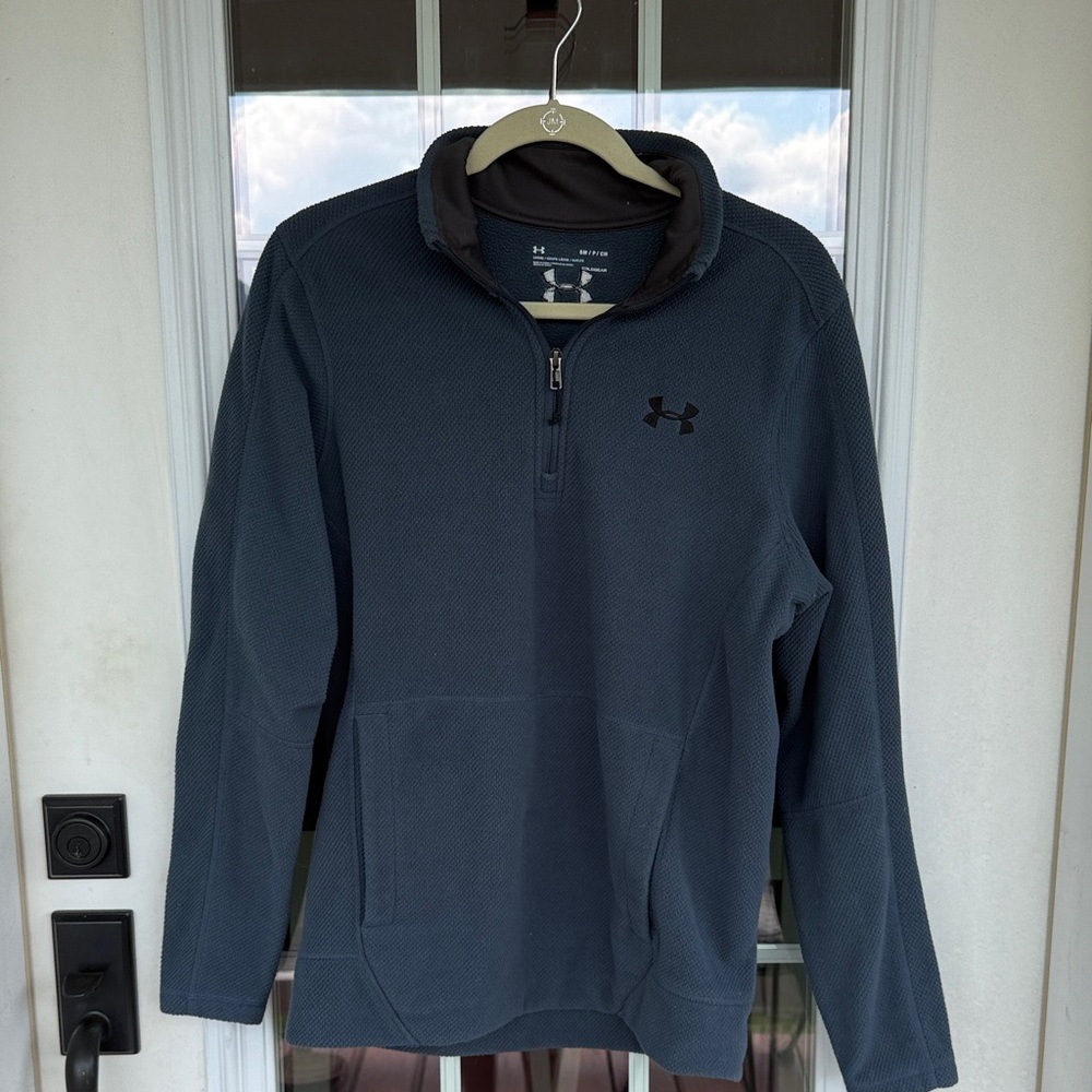 Under Armour Men's Dark Gray Quarter-Zip Jacket Small